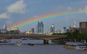 London, 11 July 2012 - A rainbow to symbolise hope for the future?